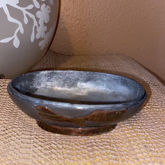 Pewter and copper duck soap or trinket box with made in HK sticker - Picture 6 of 11